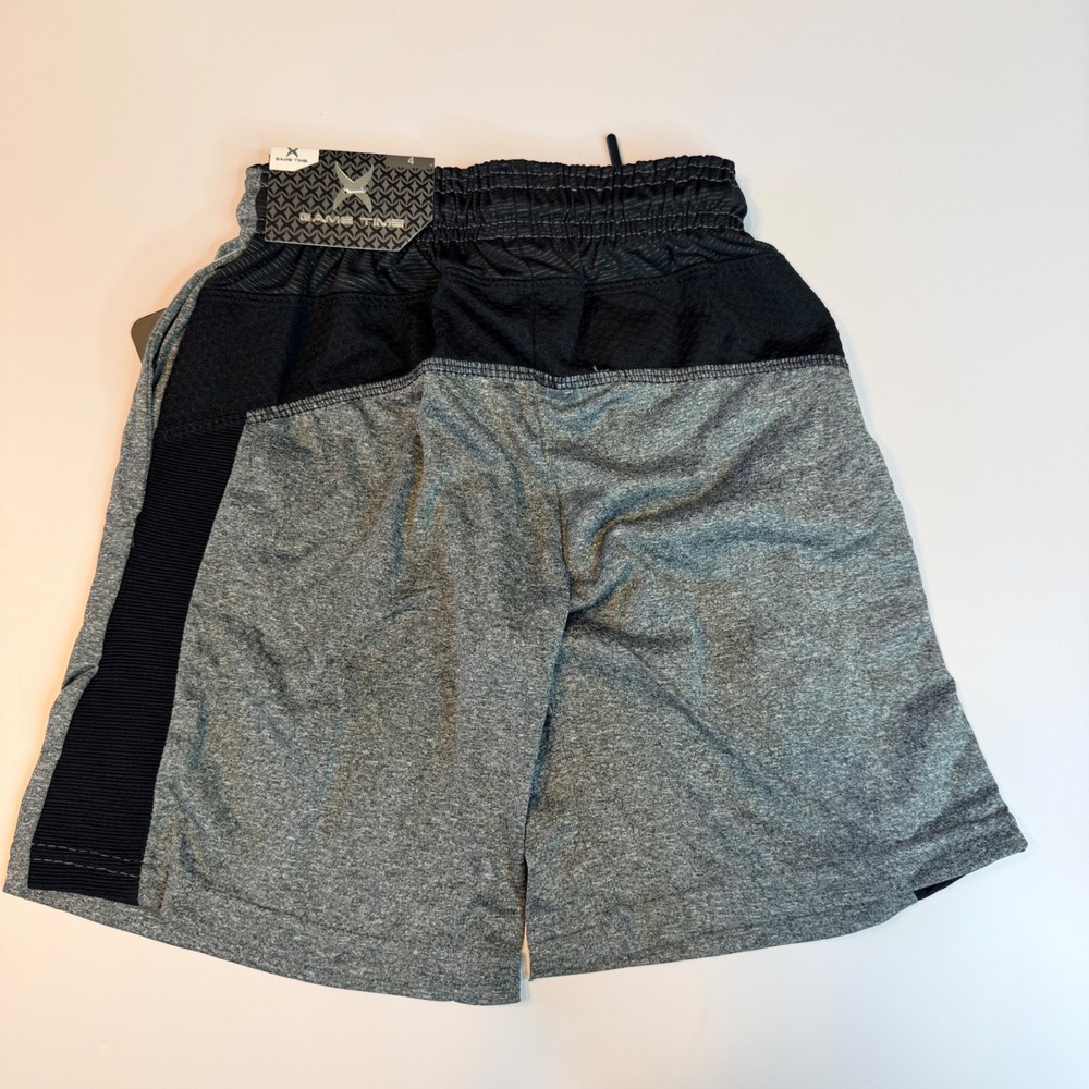 Game Time Athletic Shorts Moisture Wicking Kids Youth Size 4 Gray Sportswear New